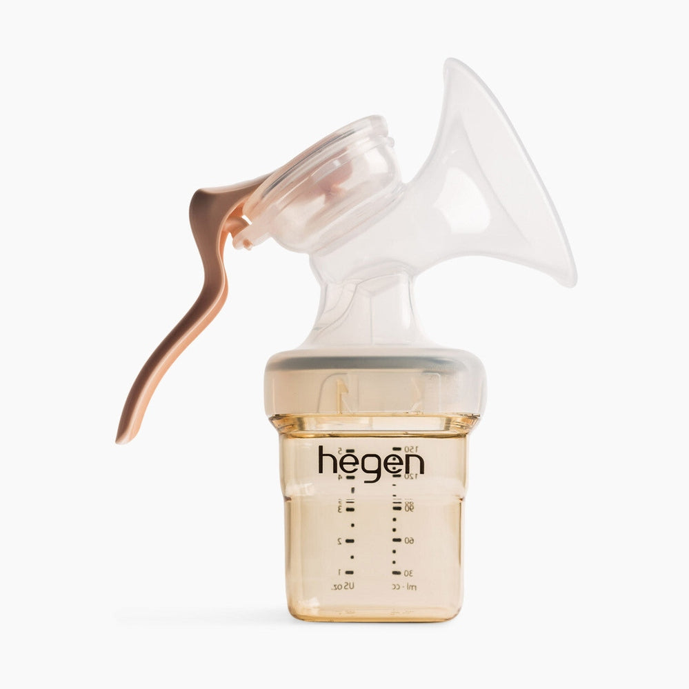 Hegen PCTO Express Store Feed Starter Kit bottle with peach handle and transparent pump head