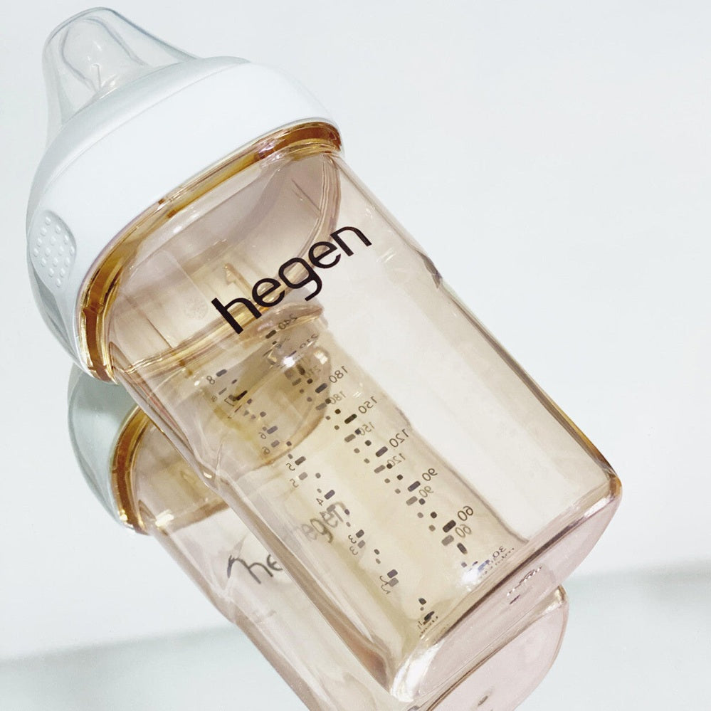 Hegen PCTO PPSU feeding bottle 330 ml pink twin pack with white cap