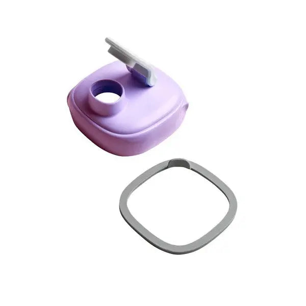 Hegen PCTO Spout set with purple cap and grey ring, components ready for transitioning from bottle to cup.