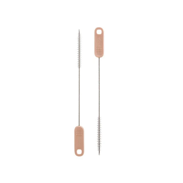 Hegen two flexible straw brushes with pink handles