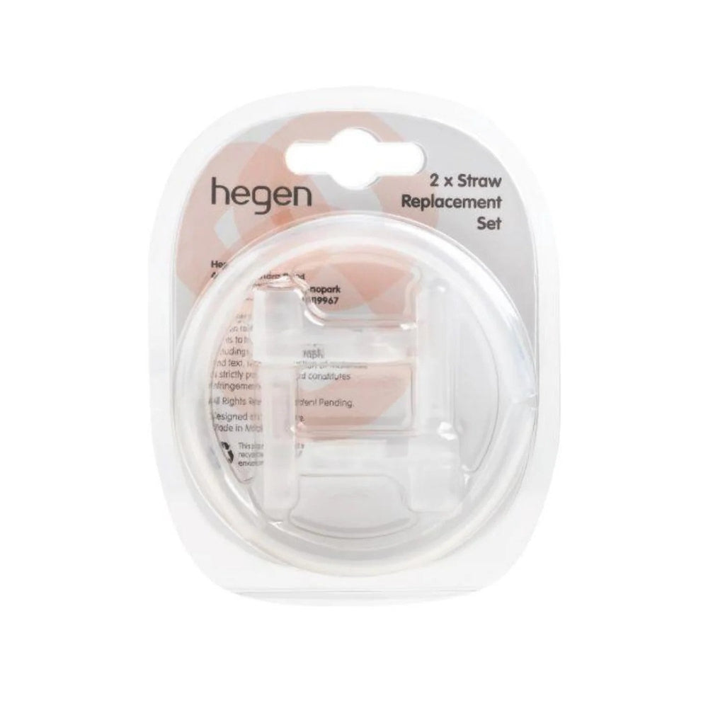 Hegen straw replacement set, 2-pack clear straws for baby bottles, HEGEN.