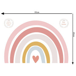 Hello Beautiful Designs Beautiful Pink Rainbow Nursery Wall Art Sticker
