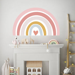 Hello Beautiful Designs Beautiful Pink Rainbow Nursery Wall Art Sticker