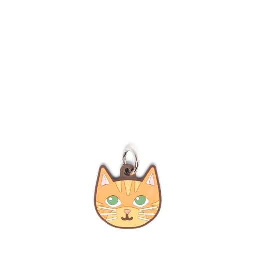 Herschel Cat Bag Charm in Orange Cat, front view.