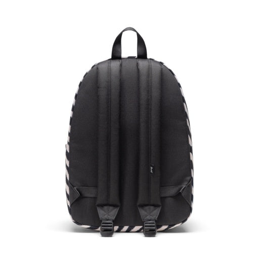 Herschel Classic Backpack in Zebra, rear view with shoulder straps.