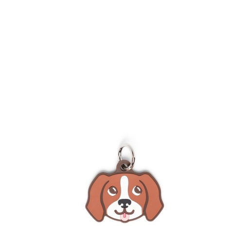 Herschel Dog Bag Charm in Brown Dog, front view.