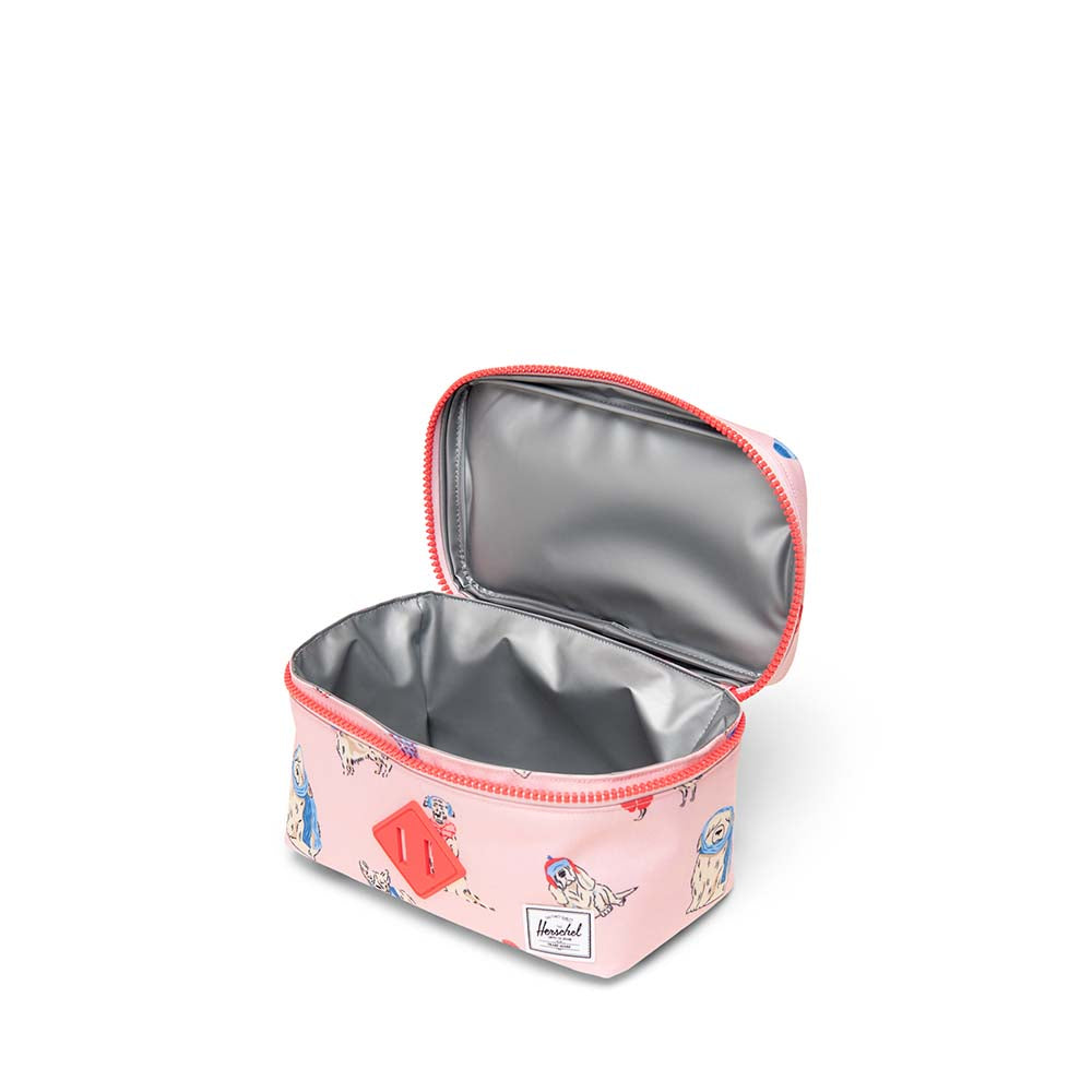 Herschel Heritage Lunch Box Little Herschel in Fashion Dogs, open insulated interior view.