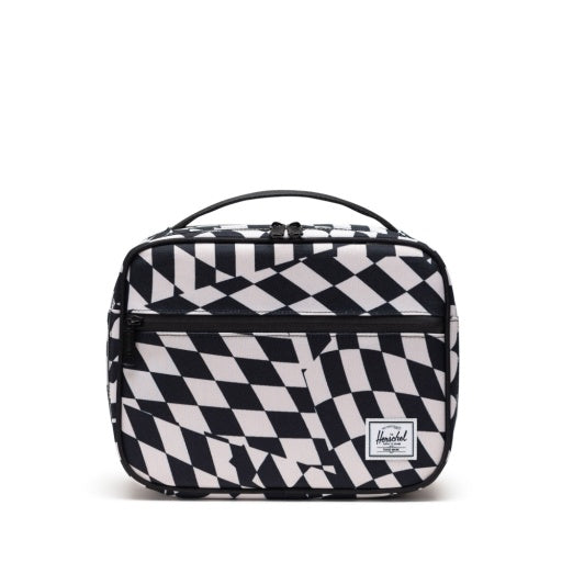 Herschel Pop Quiz Lunch Box Little Herschel in Warp Check, front view.