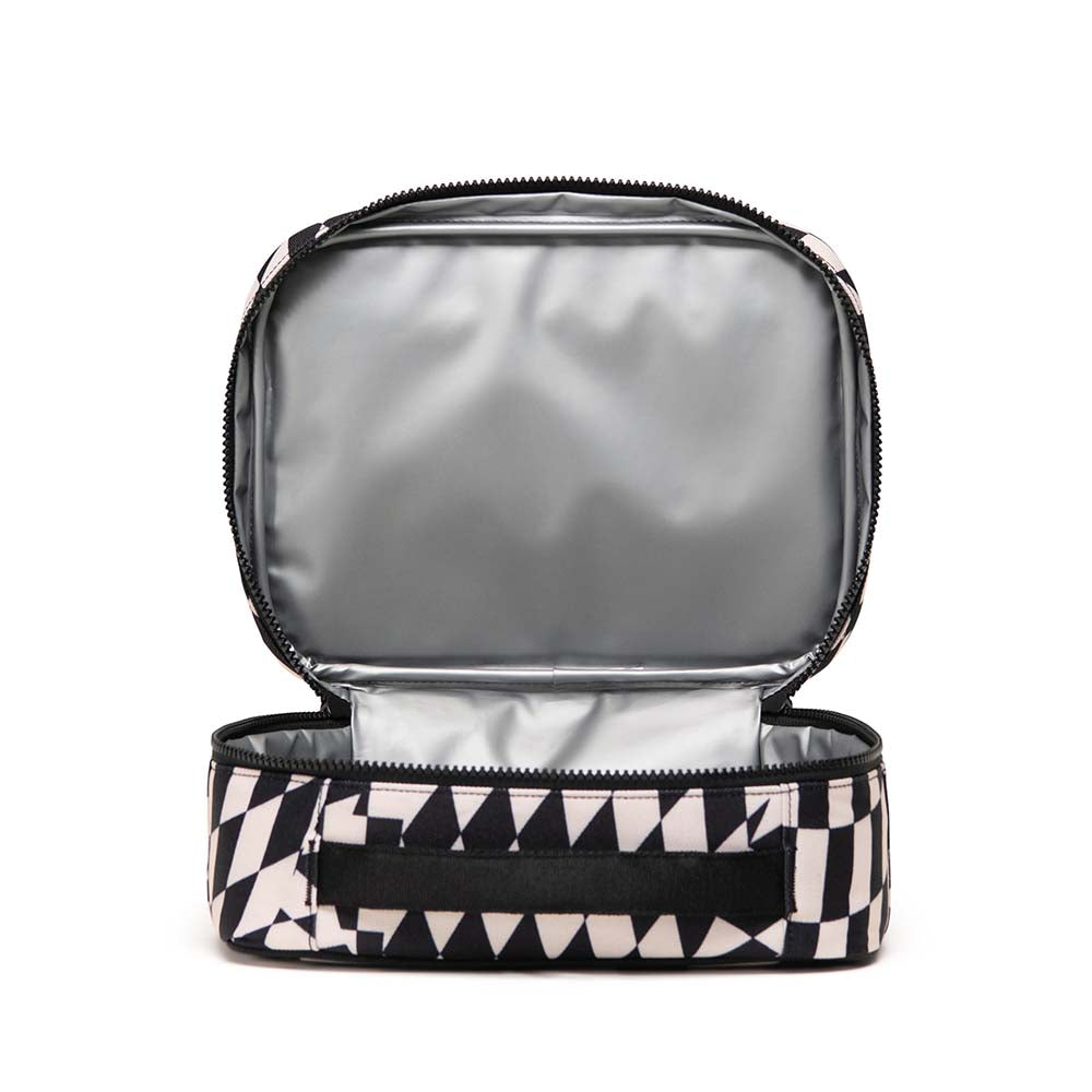 Herschel Pop Quiz Lunch Box Little Herschel in Warp Check, open insulated interior view.