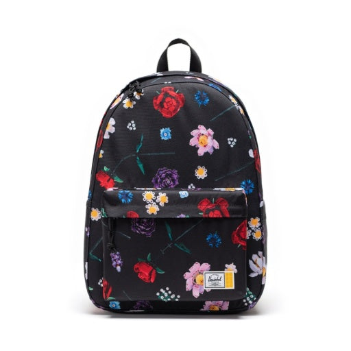 Herschel x LEGO Classic XL Backpack in Falling Florals, front view.
