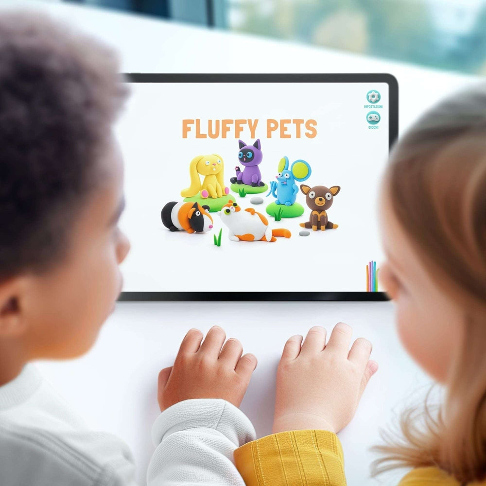 HEY CLAY Fluffy Pets clay set with colorful animal figures for kids