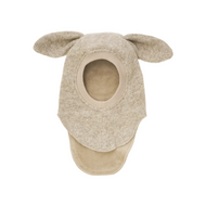 Huttelihut Balaclava Ears Wool Brown Sand Melange