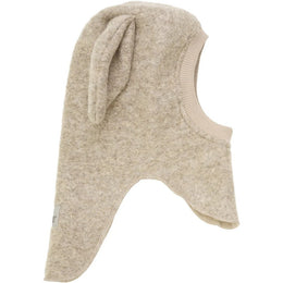 Huttelihut Balaclava Ears Wool Brown Sand Melange