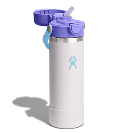 Hydro Flask Kids 18 oz Wide Mouth Bottle With Covered Straw Cap And Boot
