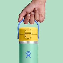 Hydro Flask Kids 18 oz Wide Mouth Bottle With Covered Straw Cap And Boot