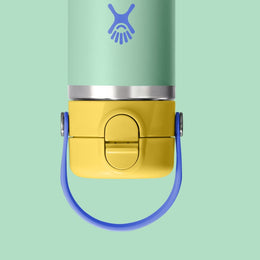Hydro Flask Kids 18 oz Wide Mouth Bottle With Covered Straw Cap And Boot