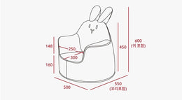 iloom Bunny Aco Toddler Sofa — Ivory