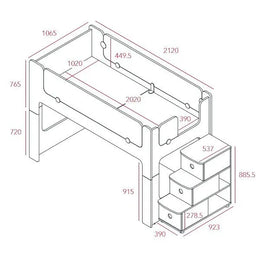 Iloom Cabin Bunk Bed (Stairs Type)