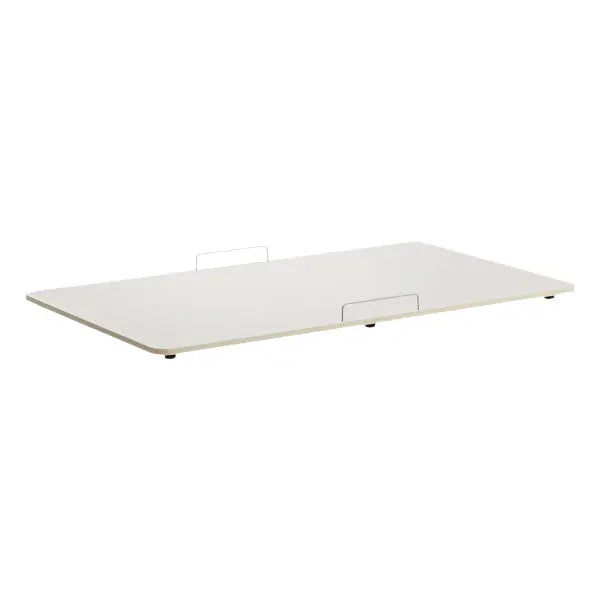 Iloom Cabin Lower Bed, white low-profile toddler bed with built-in guard rails for safe toddler sleep.