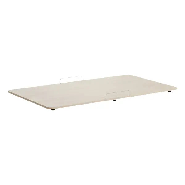 Iloom Cabin Lower Bed by ILOOM, light wood toddler bed with built-in guard rails on a low