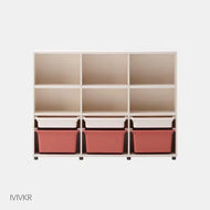 Iloom Eddi Kids 3 Story Bookshelf 1400W (W Pl Box Storage)