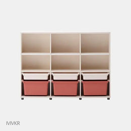 Iloom Eddi Kids 3 Story Bookshelf 1400W (W Pl Box Storage)