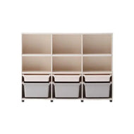 Iloom Eddi Kids 3 Story Bookshelf 1400W (W Pl Box Storage)