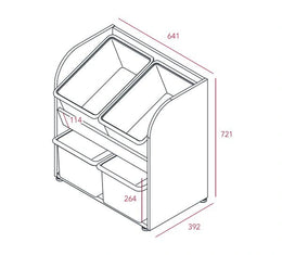iloom Eddi Kids Toy Storage with Removable Bins