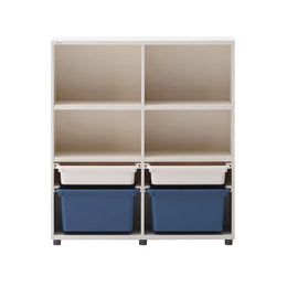 iloom Eddi Kids 3-Tier Bookshelf with 4 Storage Bins 950W