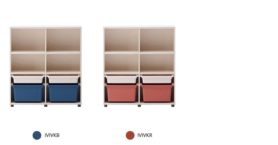 Full Blue IVIVKB and Red IVIVKR product views and complete finish-code headings.