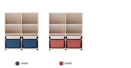 iloom Eddi Kids 3-Tier Bookshelf with 4 Storage Bins 950W