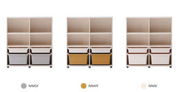 iloom Eddi Kids 3-Tier Bookshelf with 4 Storage Bins 950W