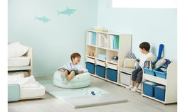 iloom Eddi Kids 3-Tier Bookshelf with 6 Storage Bins 1400W
