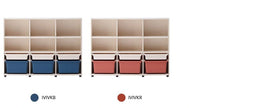 iloom Eddi Kids 3-Tier Bookshelf with 6 Storage Bins 1400W