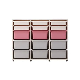iloom Eddi Kids 3-Tier Storage Cabinet with 15 Bins 1400W