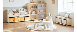 iloom Eddi Kids Cushioned Storage Bench with 2 Bins 950W