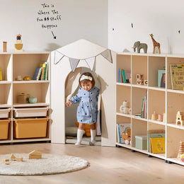 Iloom Eddi Kids Reading House (Corner House W. Curtain)