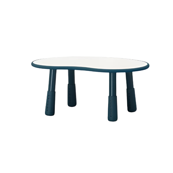 Iloom Growing Desk Peanut 800W table with white top and blue legs