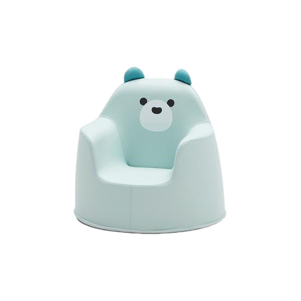 Iloom Kid's Sofa Polar Aco Mint toddler sofa in mint aqua with bear face