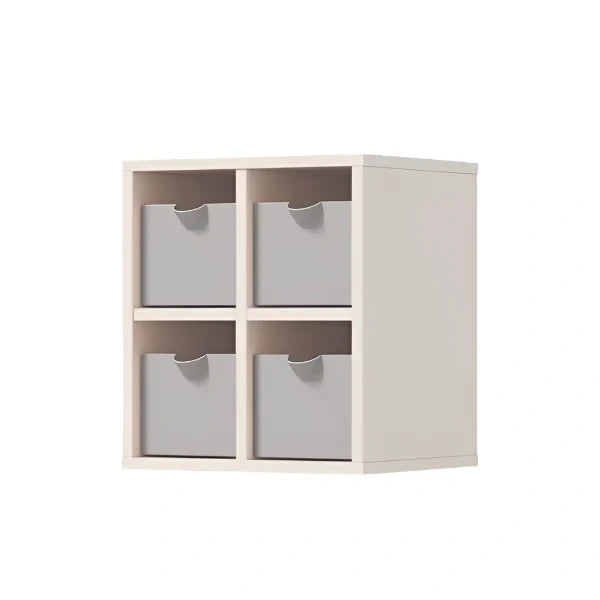 HSKA0302B Ivory/Grey original option photograph: four mini drawers in their two-by-two frame; original finish and background retained.