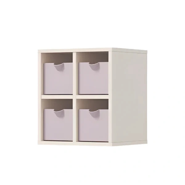 HSKA0302B Ivory/Lilac original option photograph: four mini drawers in their two-by-two frame; original finish and background retained.