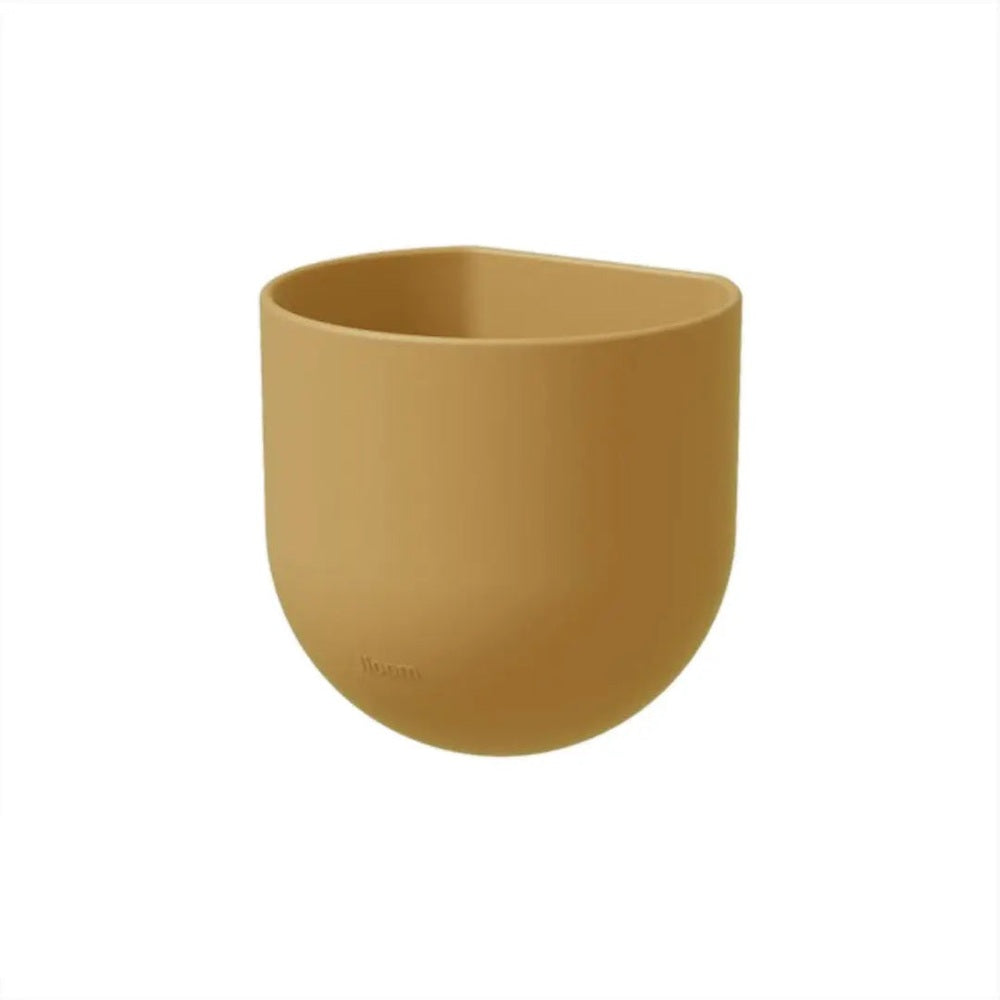 Iloom Linki Plus Multipurpose Pencil Holder in mustard yellow, shown on a desk ready to organize pens.