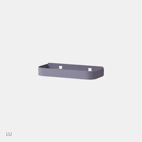 ILoom Linki Plus Shelf (S) in purple, wall-mounted desk organizer with two mounting tabs.