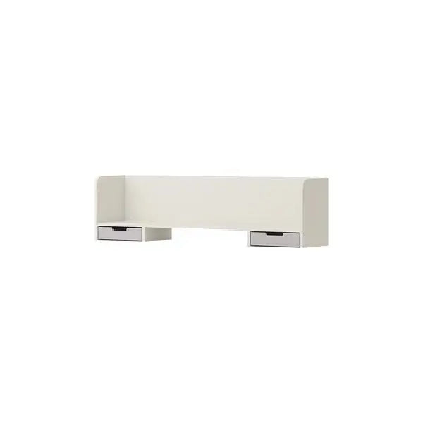 ILOOM Linki Plus Smart Desk white with two drawers and a built-in 1-story stacking shelf