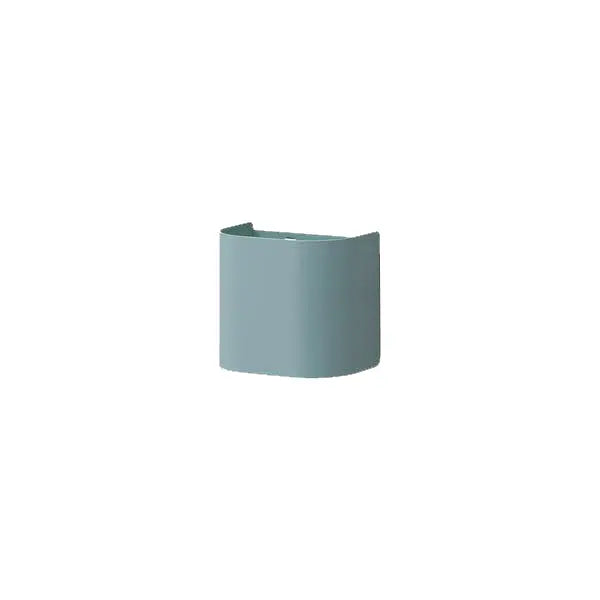 ILOOM Pencil Case in light blue curved fabric, resting on white background.
