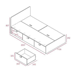 Iloom Tiede Bed (Storage Type)