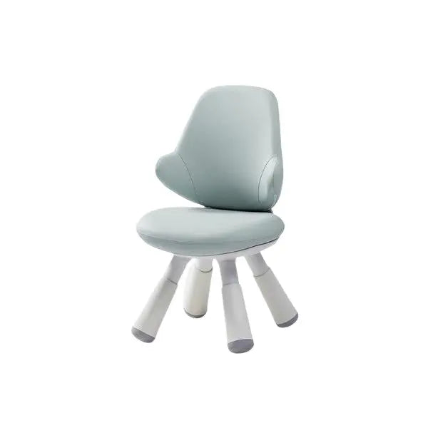 ILOOM Wing Kids Chair in light blue, padded back/seat, four angled legs visible for stable support.