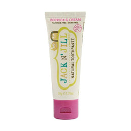 Jack N Jill Natural Toothpaste - Berries & Cream Flavor - 50g - Organic & Fluoride-Free
