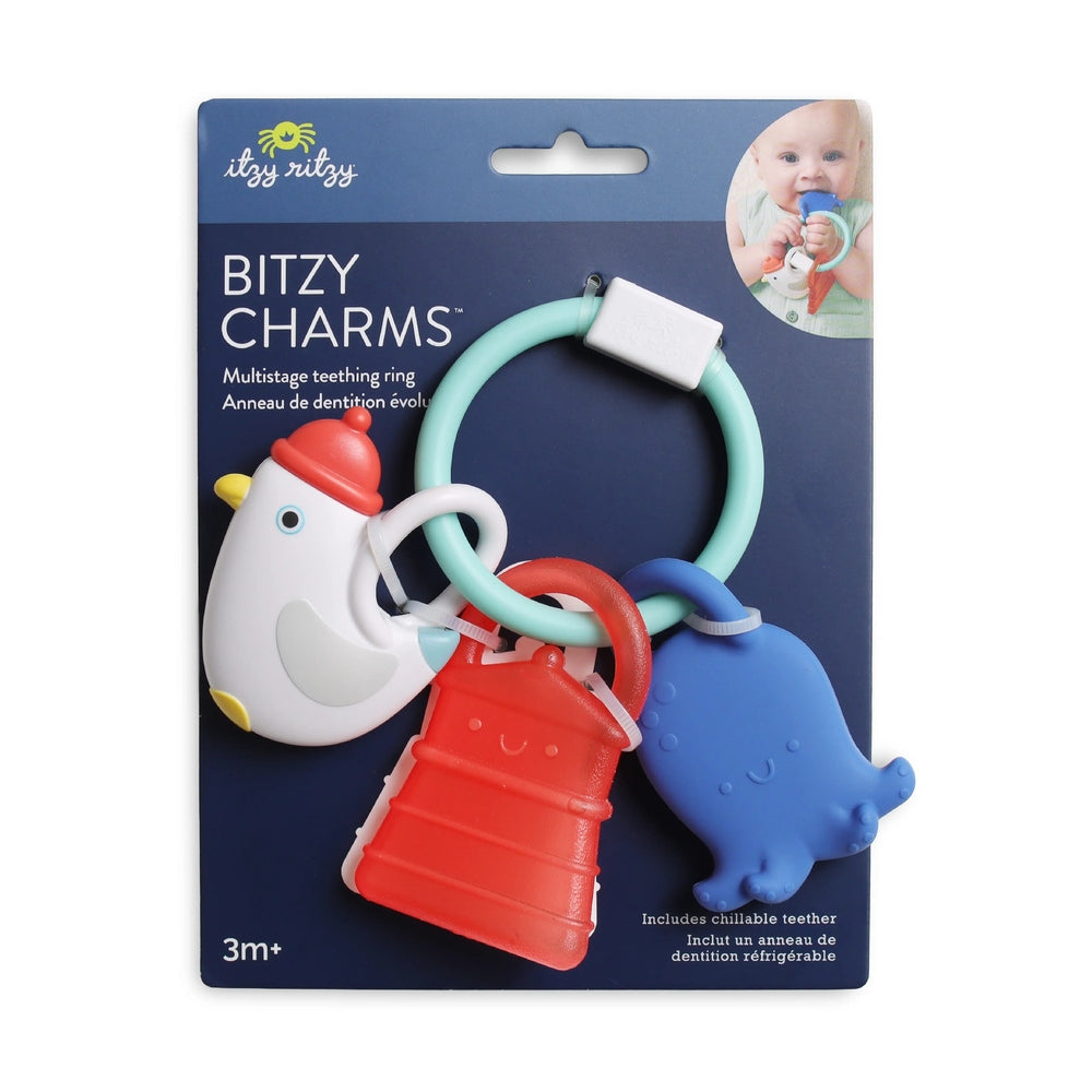 ITZY RITZY Itzy Ritzy Bitzy Charms chicken, lighthouse and whale shaped charms on linked ring img 1/7