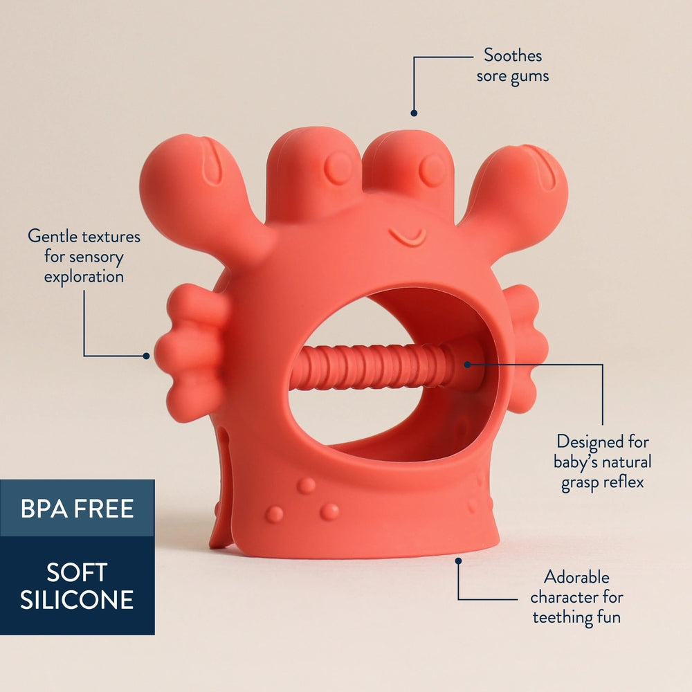 ITZY RITZY Itzy Ritzy Bitzy Grip crab-shaped with ribbed bar through circular handle img 3/12